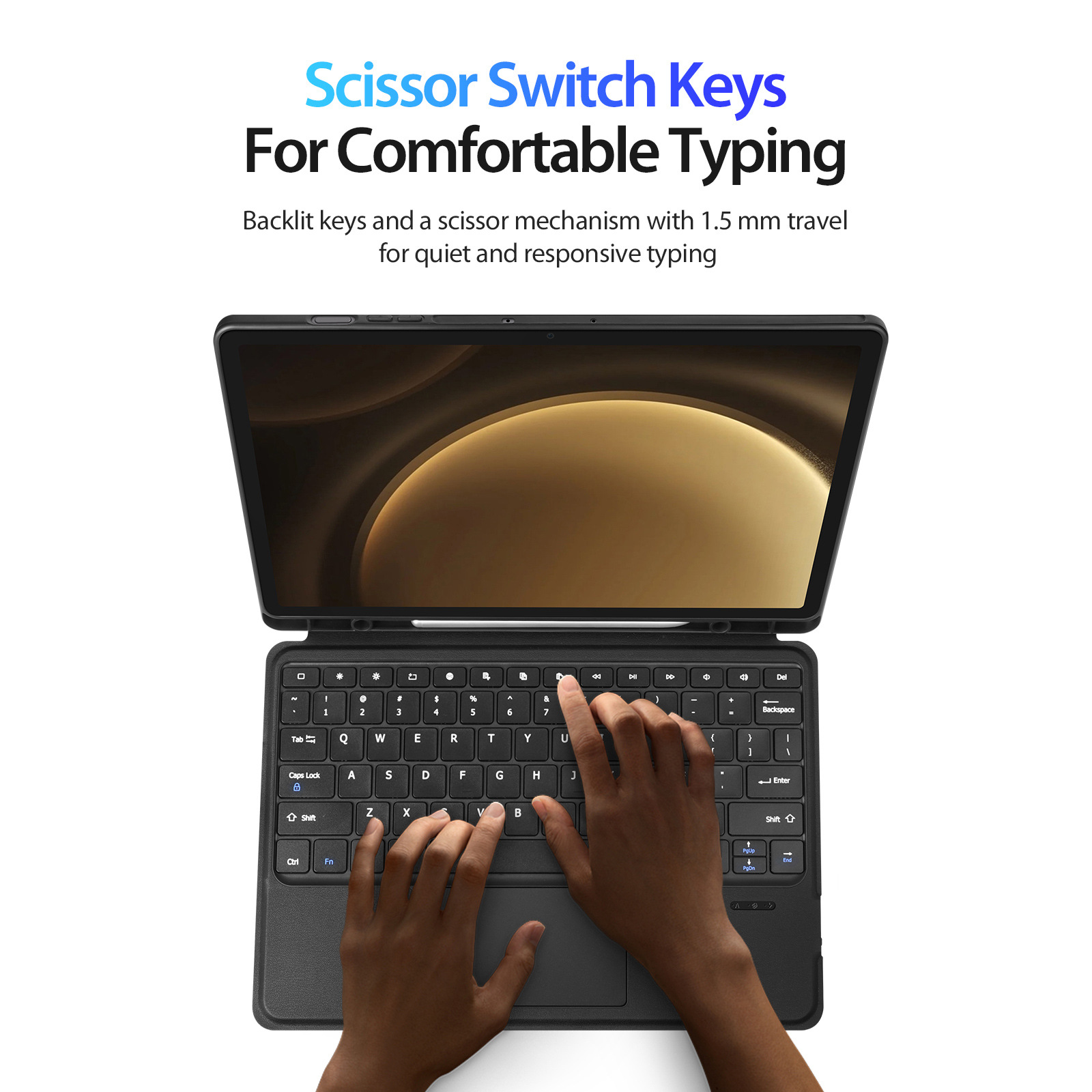 Aplicable a Samsung TabS10fe cubierta de teclado plano bluetooth A9Plus separación magnética retroiluminación teclado externo