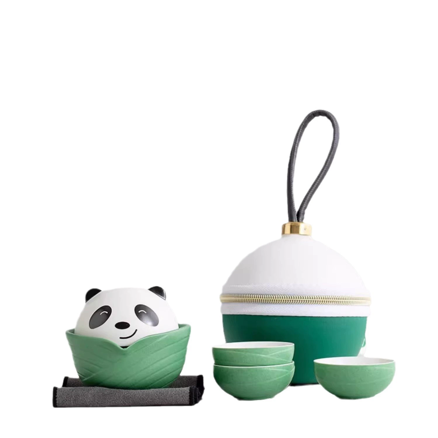 Tea set for traveling, Birthday gift, panda