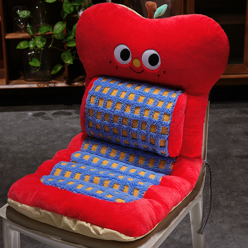 Cojín con Respaldo Térmico de Peluche con Calefacción para Silla