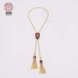 水桶包抽绳三件套 滴胶蛇头扣蛇纹链铜流苏 编织包五金配件