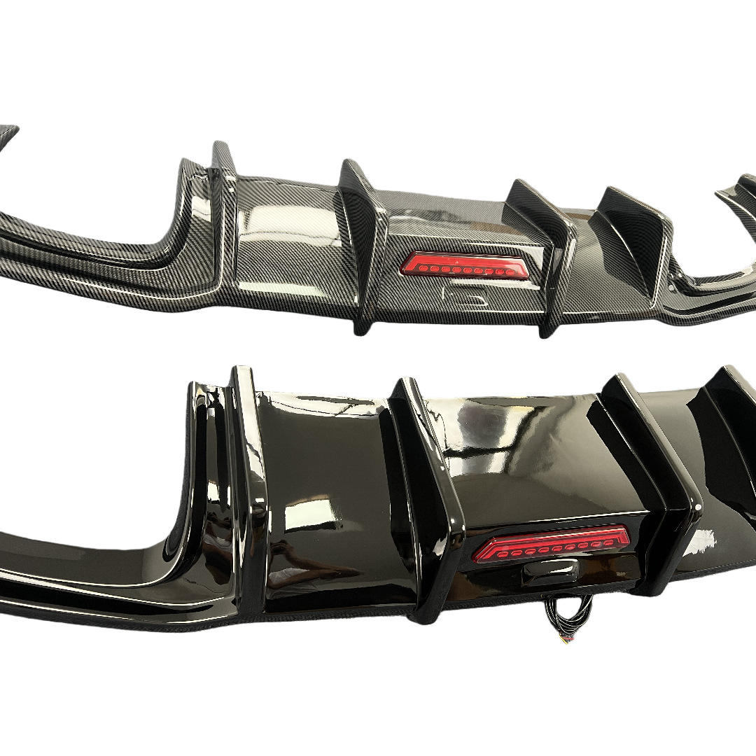 Suitable for 17-20 Audi A3S3 Modified with Lighted Rear Lip, Four-Out Sports Rear Lip, Rear Diffuser Surround