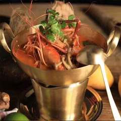 5ZV7黃銅冬陰公湯鍋雙耳咖喱鍋泡飯東南亞風格餐具泰菜餐具牛腩雙