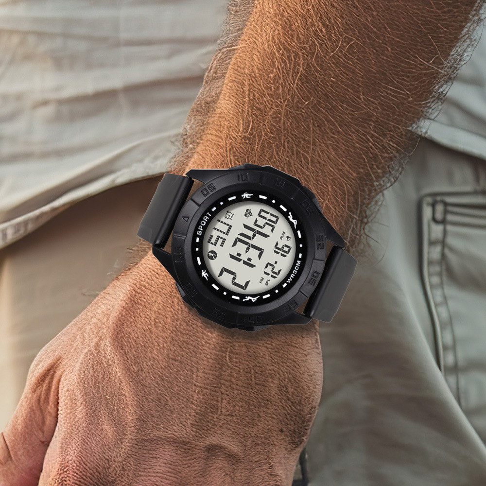 Reloj electrónico de tendencia alarma al aire libre multifuncional para estudiantes de género masculino y femenino cronometraje nocturno explosivo deportivo reloj electrónico al por mayor