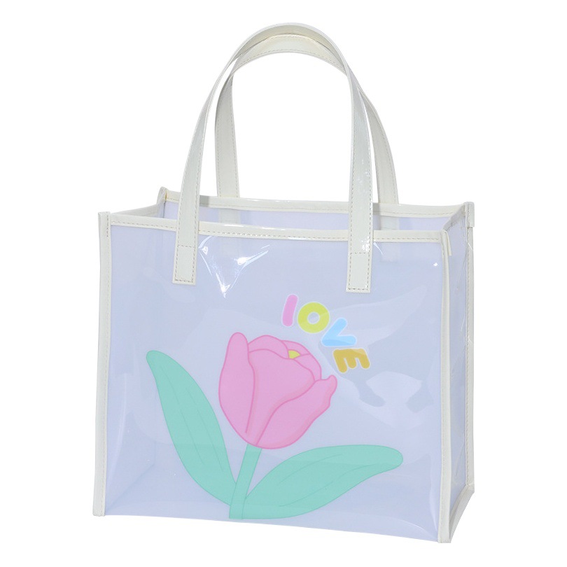 Bolso de playa de La jalea del verano de las mujeres bolso transparente bolsa de almacenamiento de PVC nicho bolso portátil bolso de hombro