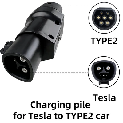 Tesla Gun Head Tpc Converter Tesla to Type2 European Standard Adapter Electric Car Charging Pile Adapter (EV şarj adapterləri) - qytzo-32-220v