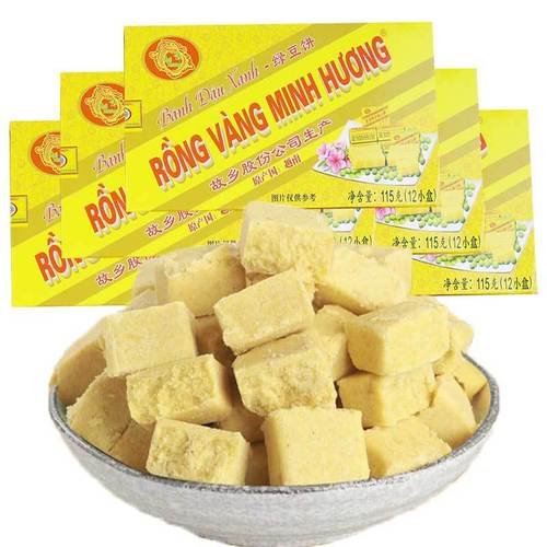 Authentic Vietnamese Kim Long Minh hometown mung bean cake childhood leisure nostalgia traditional snack pastry soft-hearted glutinous osmanthus cake