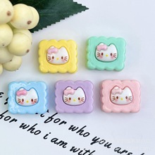 新亮面公仔拉布布方糖Kitty马卡龙发夹头饰树脂卡通装饰饰品配件