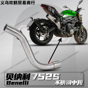 Benelli 752S motosiklet üçün 51mm paslanmayan polad qaz borusu
