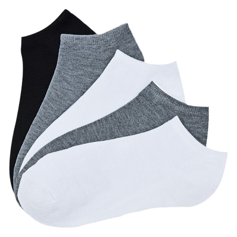 Mid-Calf Socks, Thin Socks, Men's Solid Color Breathable Summer and Autumn Casual Sports Socks, Polyester-Cotton Business Stockings, New Products Wholesale