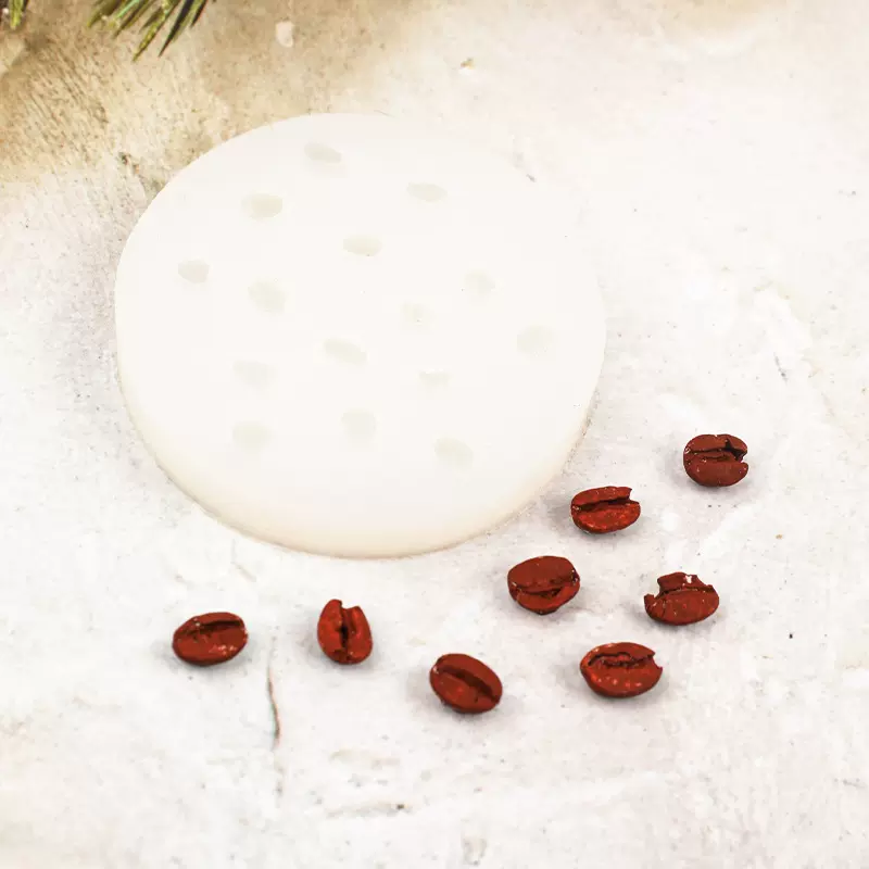 咖啡豆硅胶模具香薰蜡烛翻糖diy手工巧克力蛋糕烘焙装饰模具