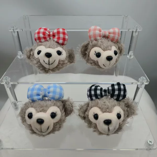 Cute Duffy Bear Plush Toy Cartoon Brooch Shirley Rose Doll Bowknot Bear Bag Exquisite Pendant