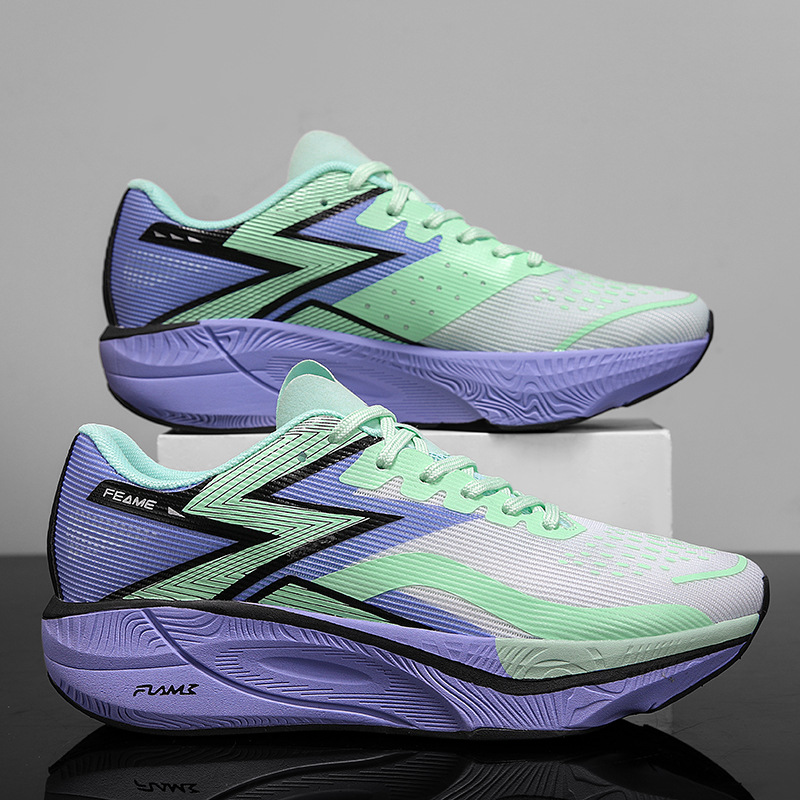 跨境大码跑步鞋训练运动鞋飞燃碳板马拉松全掌碳板男女竞速体测鞋