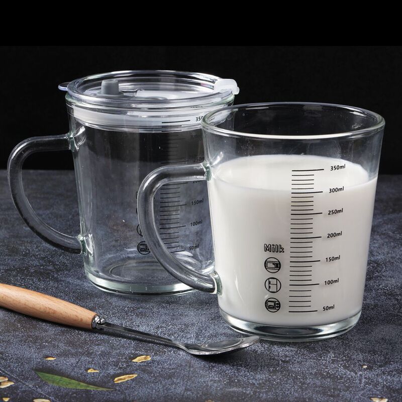 Graduated Milk Cup Glass Cup Microwave Heatable Children's Breakfast Straw Brewing Milk Powder Juice Cup Graduated Milk Cup Glass Cup Microwave Heatable Children's Breakfast Straw Brewing Milk Powder Juice Cup