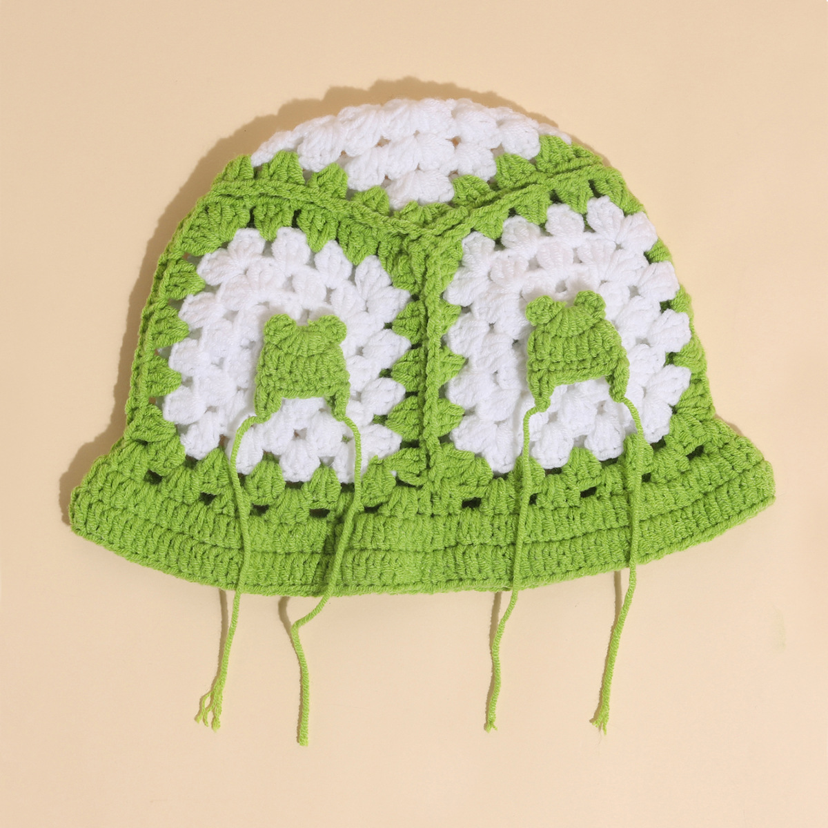 Chapeau de pêcheur en laine tissé à la main pour homme gros, mignon, automne et hiver, doux et enfantin, à bord court_voghion.com