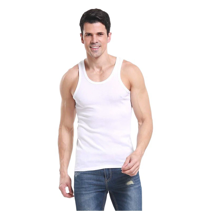 Новый облегающий спортивный мужской жилет из хлопка, облегающий мужской жилет больших размеров с открытой спиной, мужской спортивный хлопковый жилет