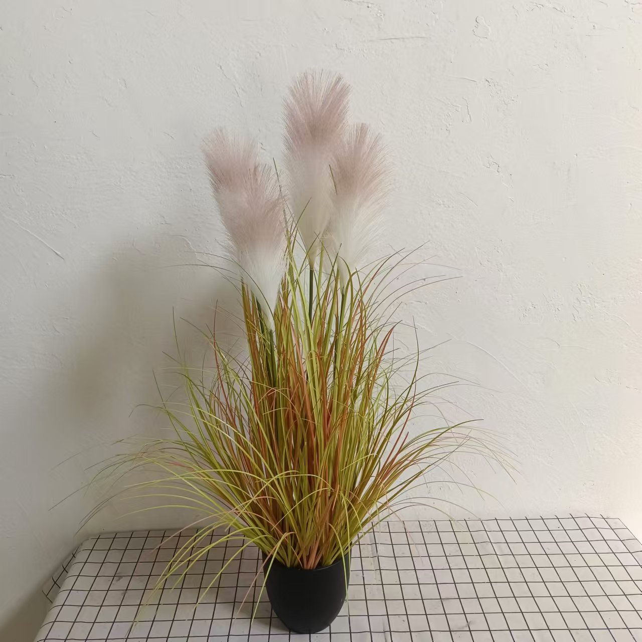 Plantas de caña artificiales verdes falsas plantas de césped decoración doméstica césped accesorios de fotografía decoración de suelo bonsai flores interior image 7