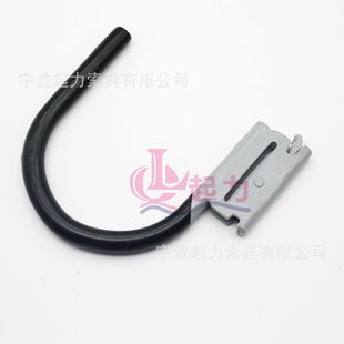 E-shaped buckle black plastic folding hook plastic wrapping fixing, cargo rail accessories hardware rail buckle