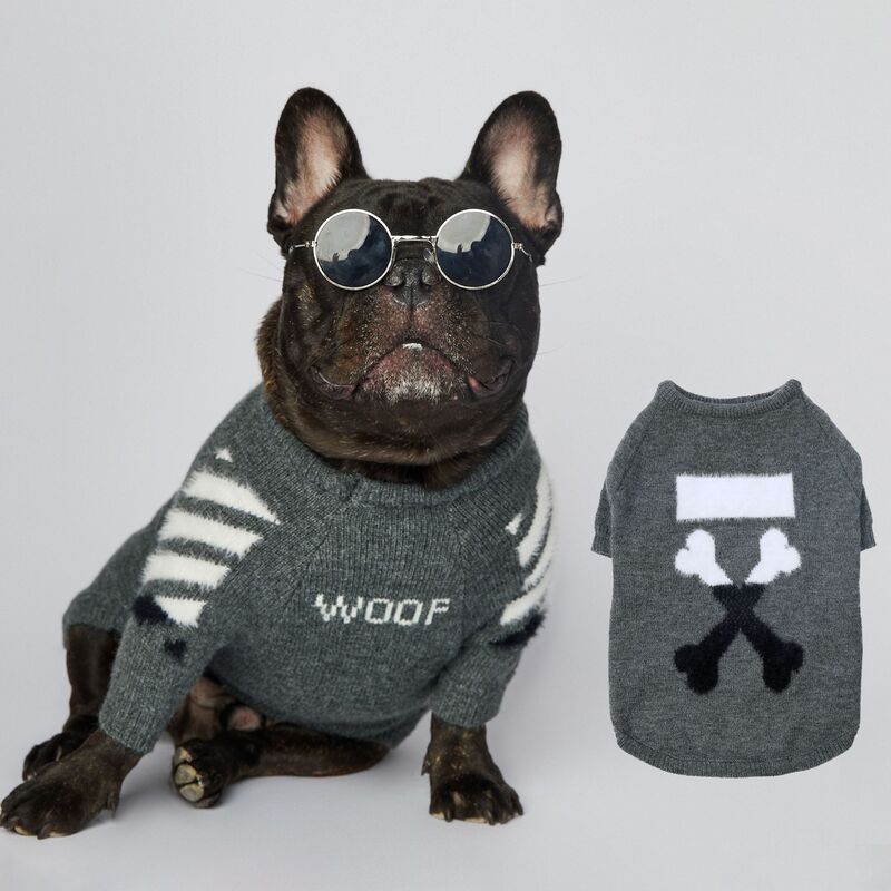 WOOF Koof Schanery Fadou Pet Trendy Brand Explosions Dog Sweater Spoofs Autumn and Winter Knitted Pullover Dog Clothes
