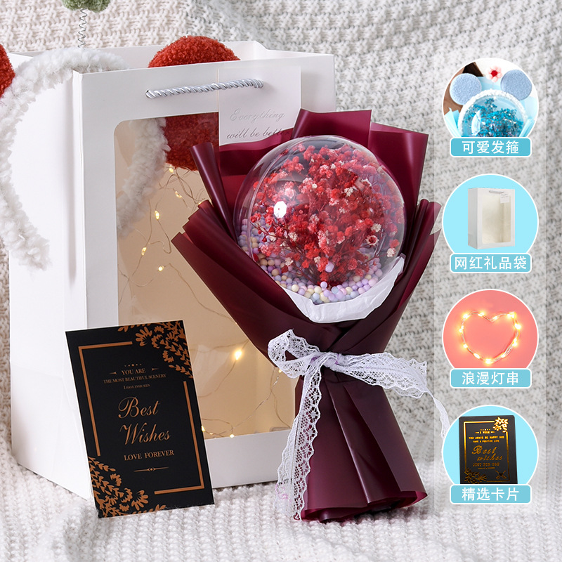 Sanba diosa Festival regalo estrella cielo bola estrellado cielo eterno ramo seco para hombre novia esposa regalo de cumpleaños