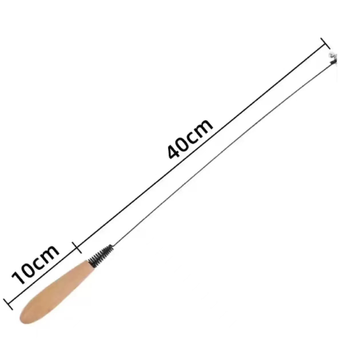 교체 헤드가 없는 나무 손잡이 스프링