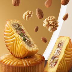 山西产晋式月饼蛋月烧枣泥豆沙糖醇五仁杂粮苏式青稞椰蓉