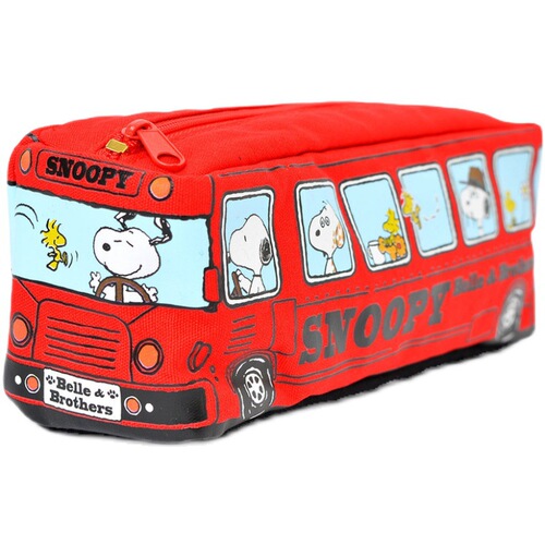 Japanese puppy bus style personality junior high school student pencil case cute pencil case large capacity stationery bag