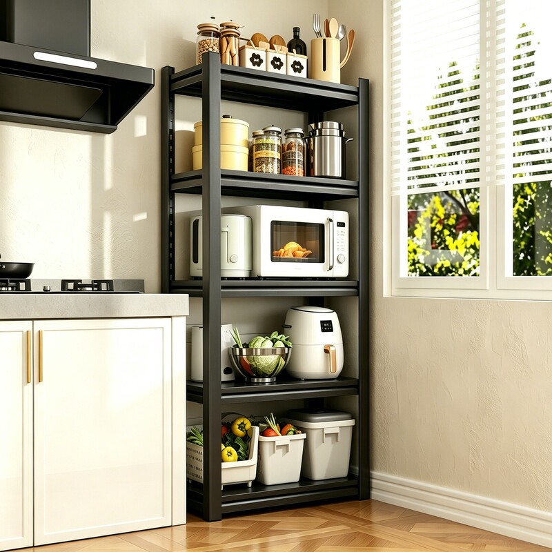 Kitchen shelf corner rack multi-functional gap storage rack microwave oven kitchen utensil storage rack simple household rack Kitchen shelf corner rack multi-functional gap storage rack microwave oven kitchen utensil storage rack simple household rack