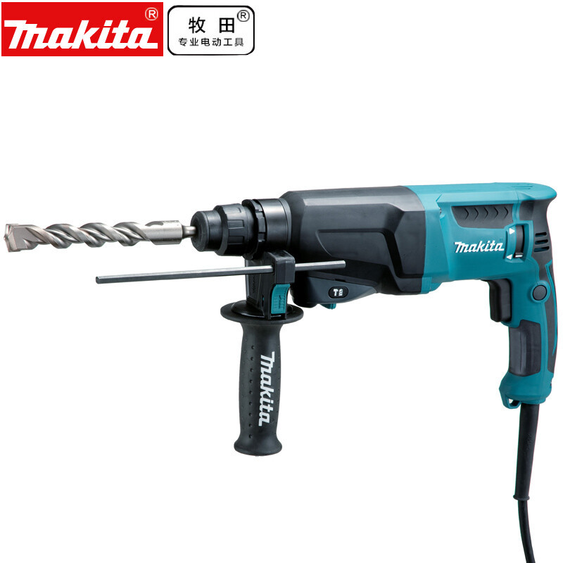 Mu田 Mu田 cuatro坑 martillo eléctrico mango redondo doble propósito taladro de impacto ligero multifuncional hormigón perforación HR2300 eléctrica