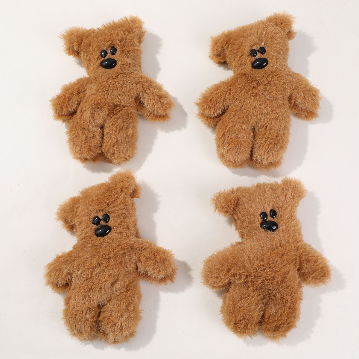 高顏值可愛絨憨豆小熊吱吱叫掛件小眾泰迪熊成品掛飾配件批發