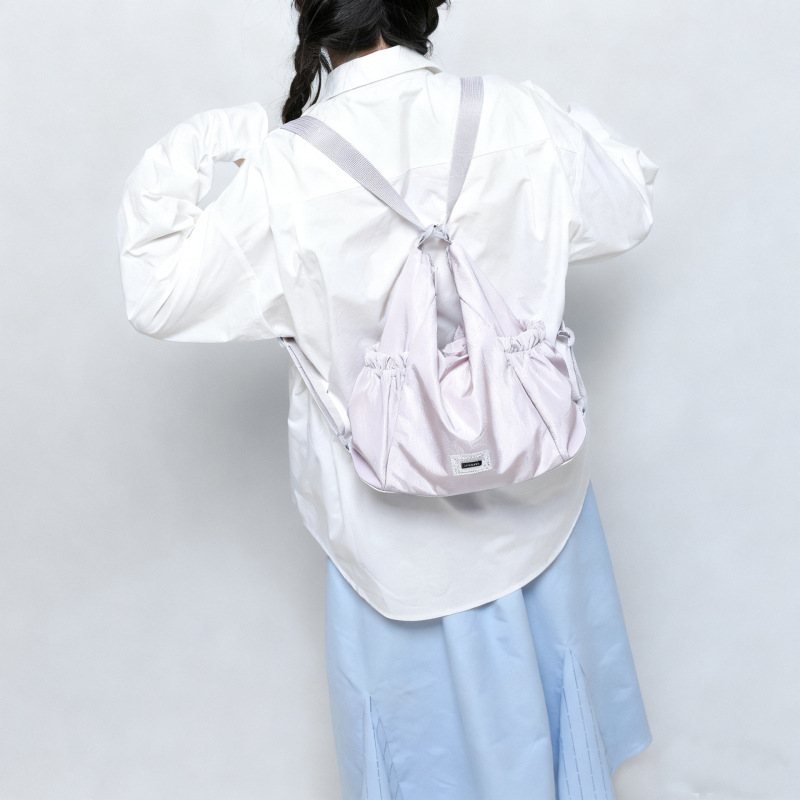 2025新款双肩包小众设计轻尼龙小背包女多功能时尚百搭通勤托特包|undefined