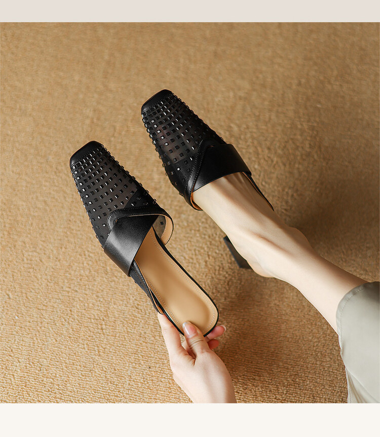 CHIKO Kadeja Square Toe Block Heels Clogs/Mules Shoes