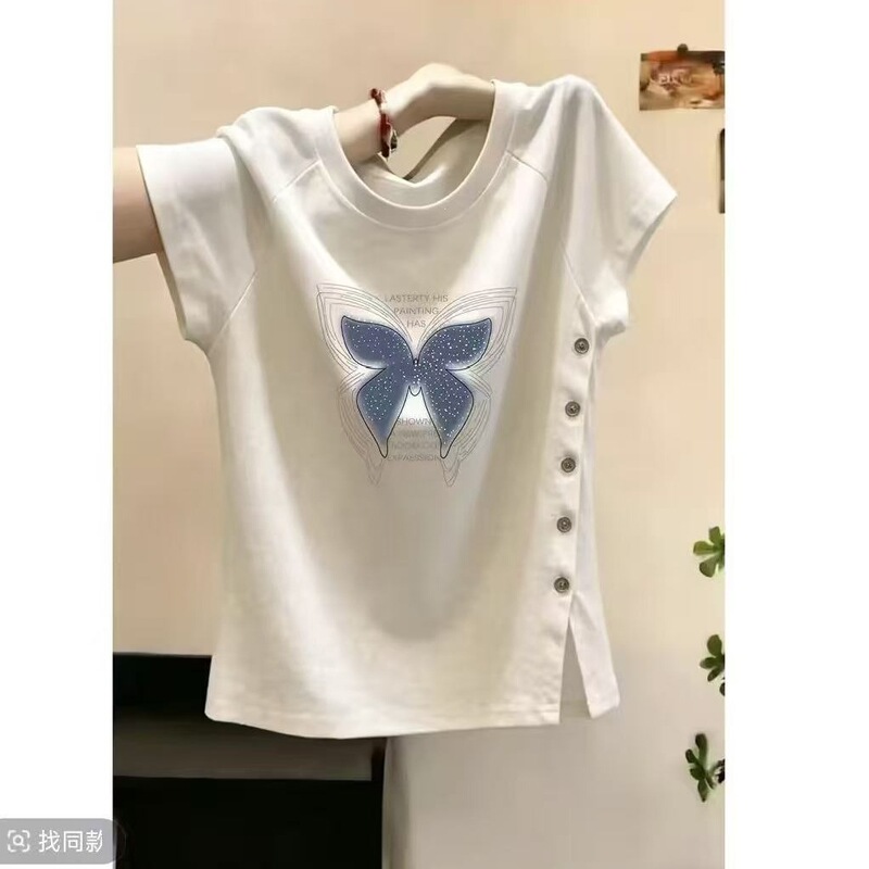 Tiktok Women's Short-Sleeve New Style Loose Top for Middle-Aged Moms, Middle-Aged Women's Short-Sleeve T-Shirt Tiktok Women's Short-Sleeve New Style Loose Top for Middle-Aged Moms, Middle-Aged Women's Short-Sleeve T-Shirt