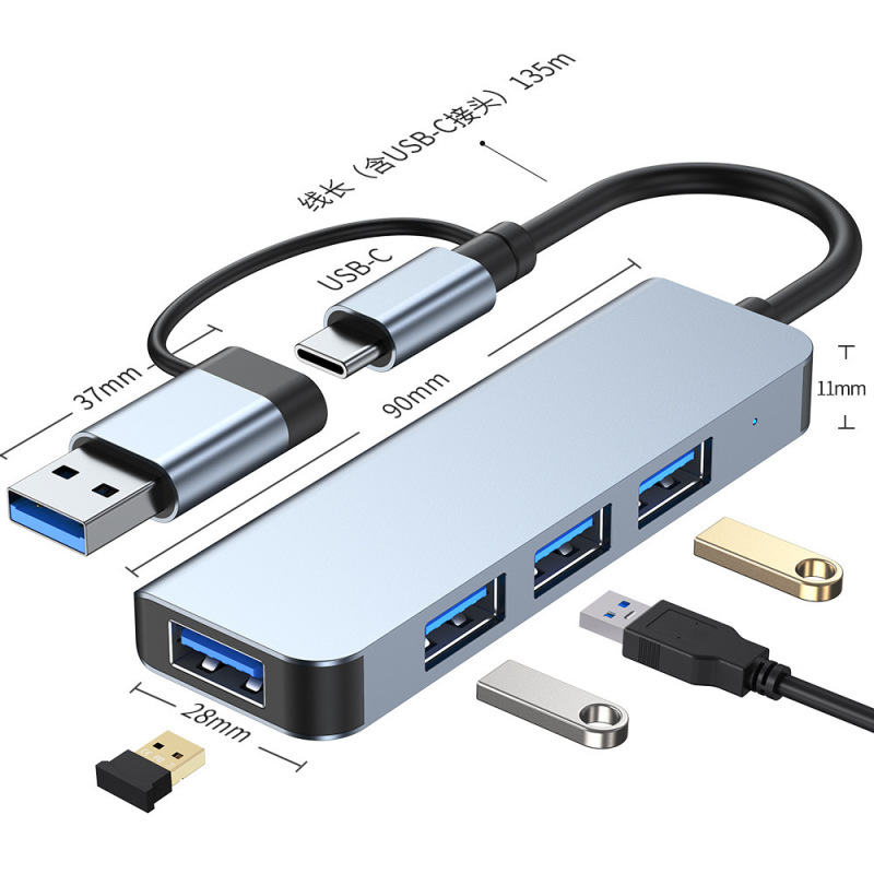 クロスボーダーusb type-c拡張ドックhub八合一ノートタブレット携帯電話変換器usbハブ|undefined