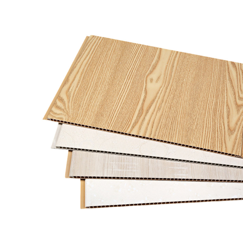 Tablero de PVC, tablero de techo, tablero de revestimiento de techo, exportación transfronteriza para decoración de pared, tablero de plástico, patrón de madera