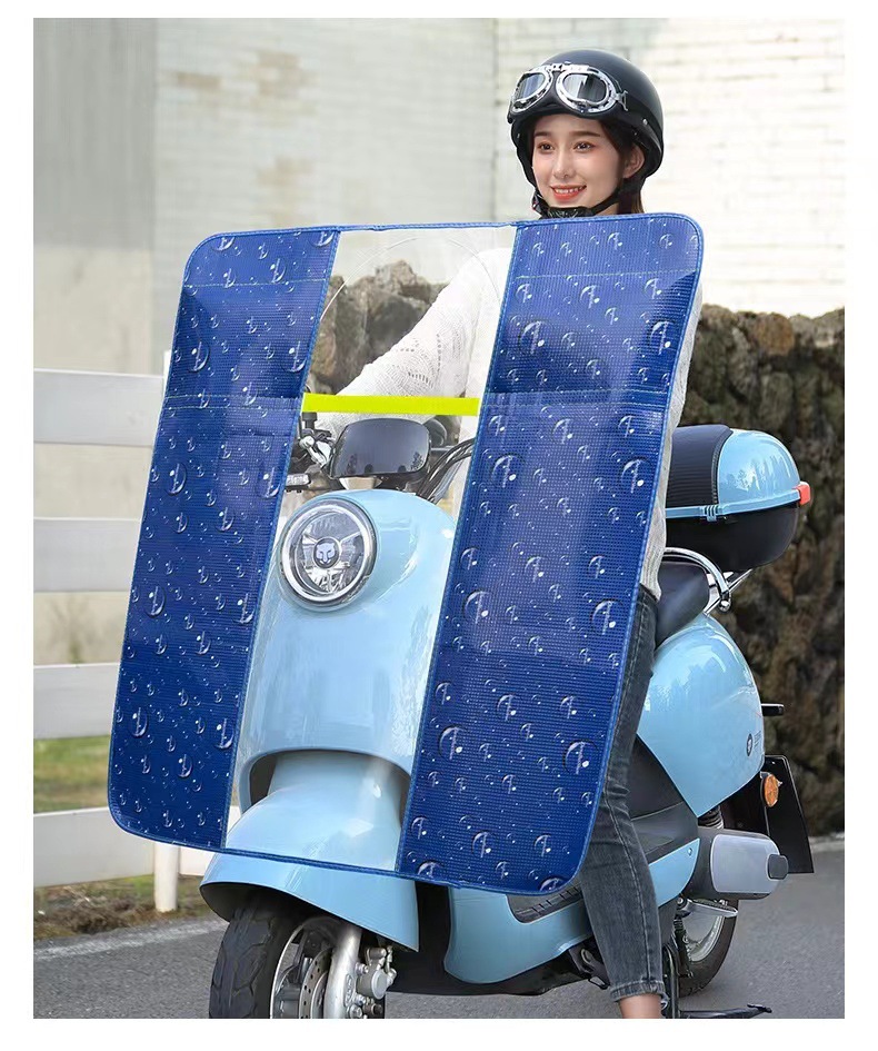 Electric Scooter Windscreen, Fireproof, Waterproof, Windproof, Foldable, Suitable for All Seasons, High-Definition, Foldable