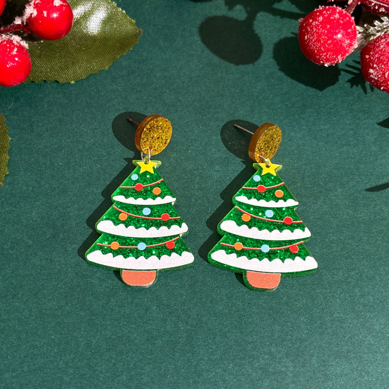 メーカー直販越境クリスマス祭り耳飾りファッション創意クリスマス帽子ヒツジピアスイヤリング卸売り|undefined