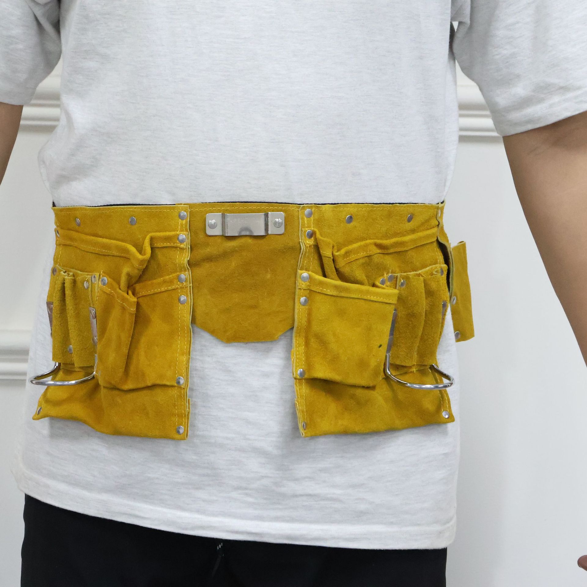 优质牛皮工具包 腰胯式多层双包电焊工具包焊接工具袋电焊腰袋