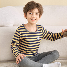 英博伦秋冬儿童内衣套装纯棉男童秋衣秋裤全棉儿童睡衣薄款棉毛衫