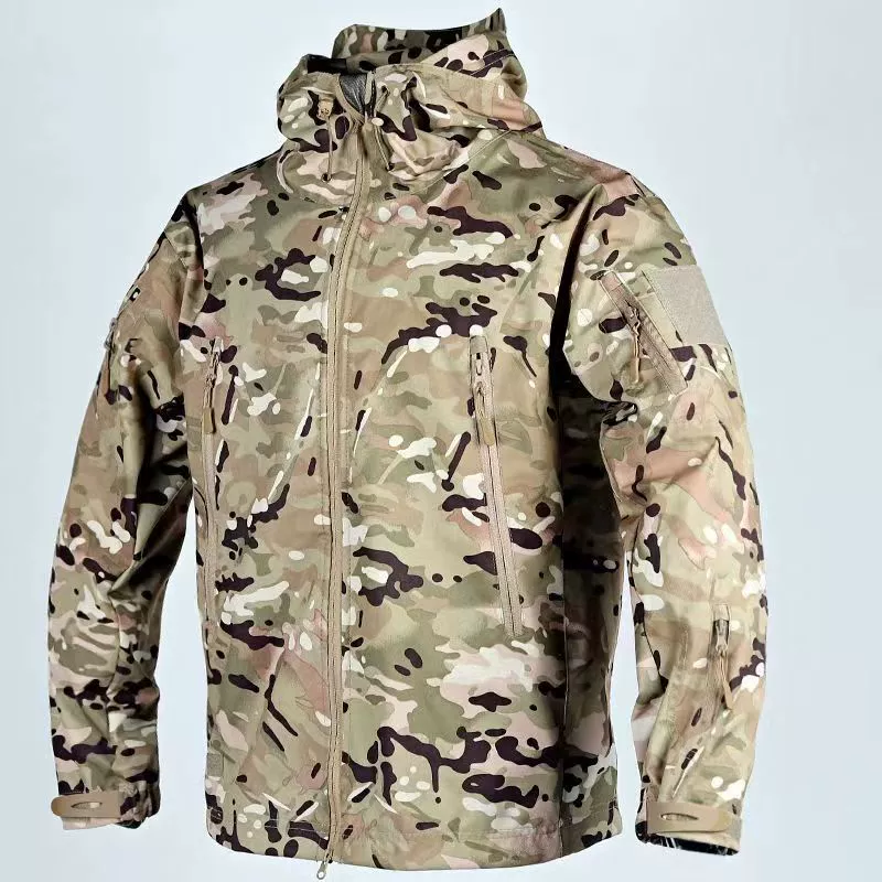 Куртка Travel Tactical, акула, тонкий камуфляжный плащ с капюшоном