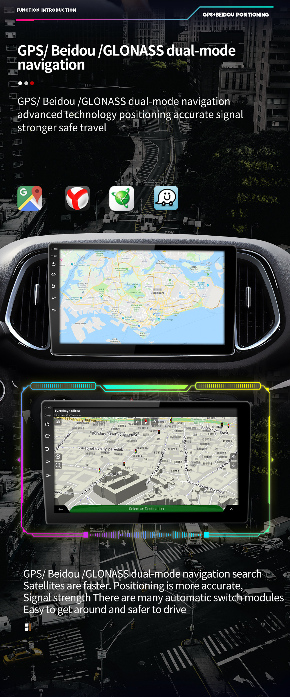 Dingwei Ts10 Host 7/9/ 10inch Large Screen Versatile Frame Universal Android Navigation Machine Car Gps Navigation