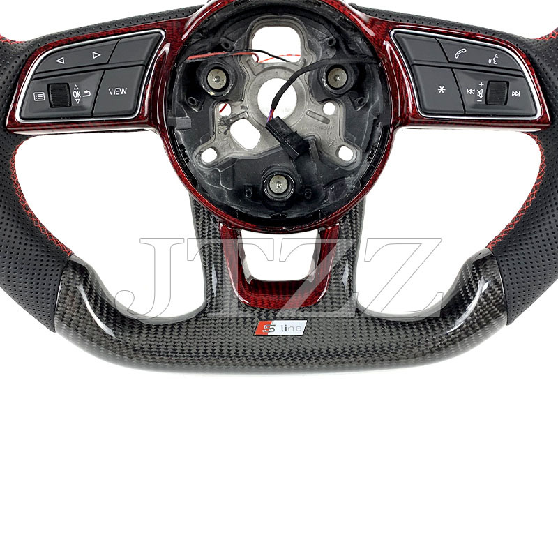 Suitable for the new Audi A3 A4 A5 RS B9 S3 S4 S5 A4L real carbon fiber steering wheel