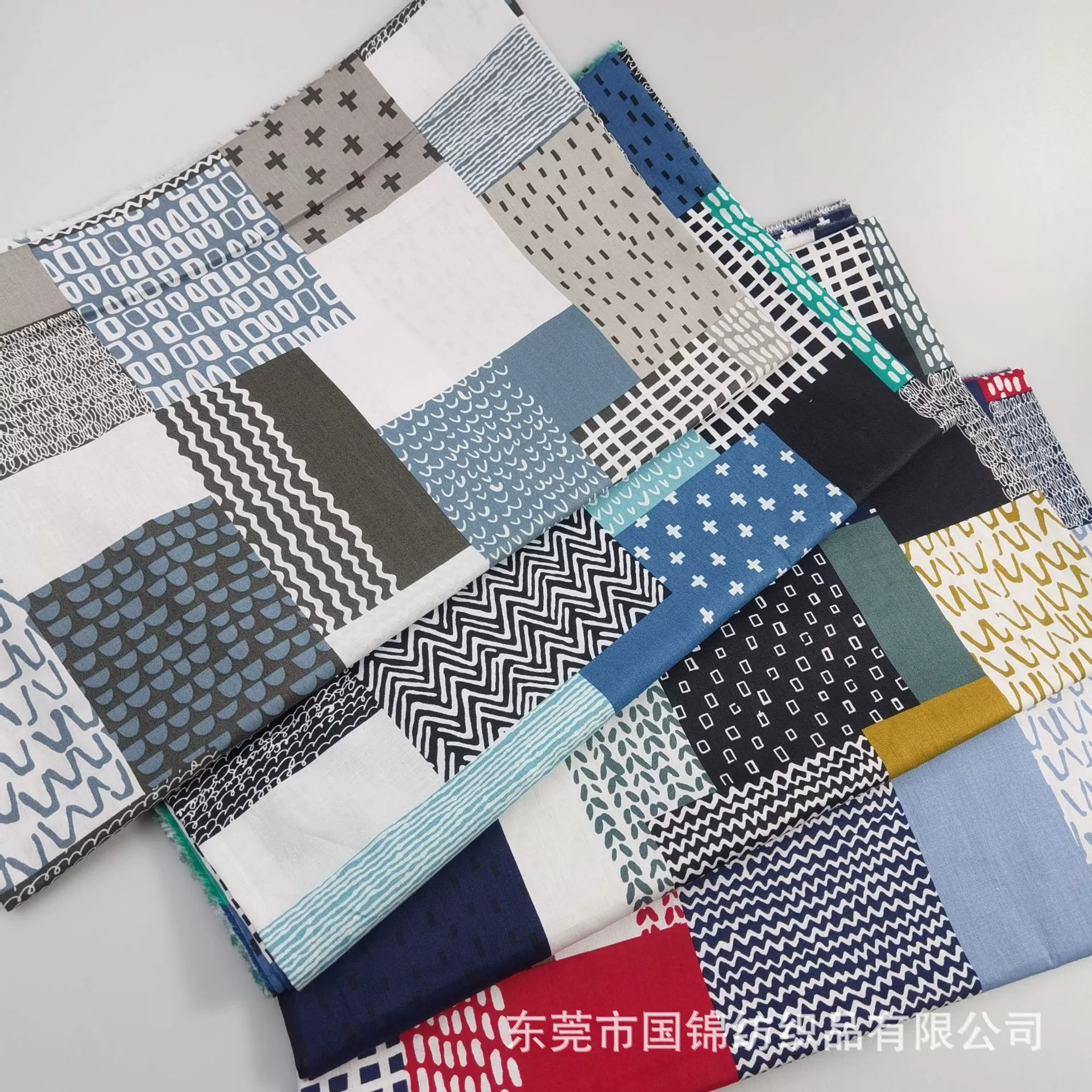 All -cotton geometric pattern patchwork printing 40 flat -patterned house splicing print fabric
