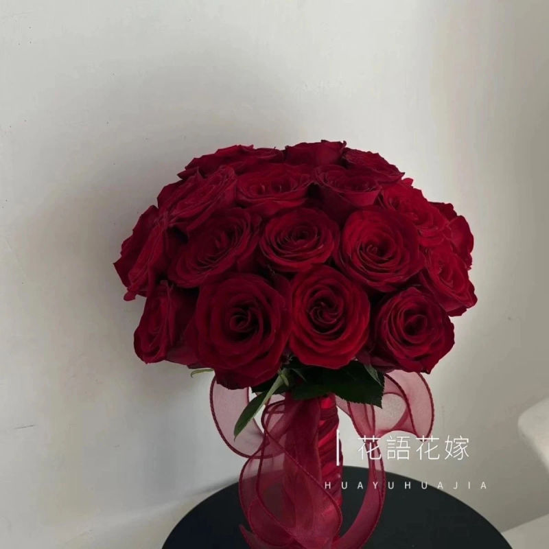 仿真花球玫瑰新娘结婚当天感领证新婚礼物订婚出嫁手捧花|undefined