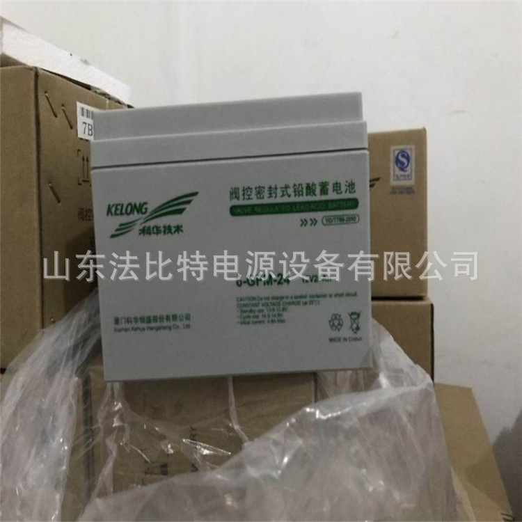 深圳科华铅酸蓄电池6-GFM-24/12V24AH消防器材/科华电池6-GFM-24