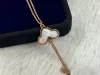 Rose gold key white shell length 50+5
