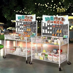 加粗方管摆摊小推车可折叠冰粉甜品花车货架寿司夜市移动出摊