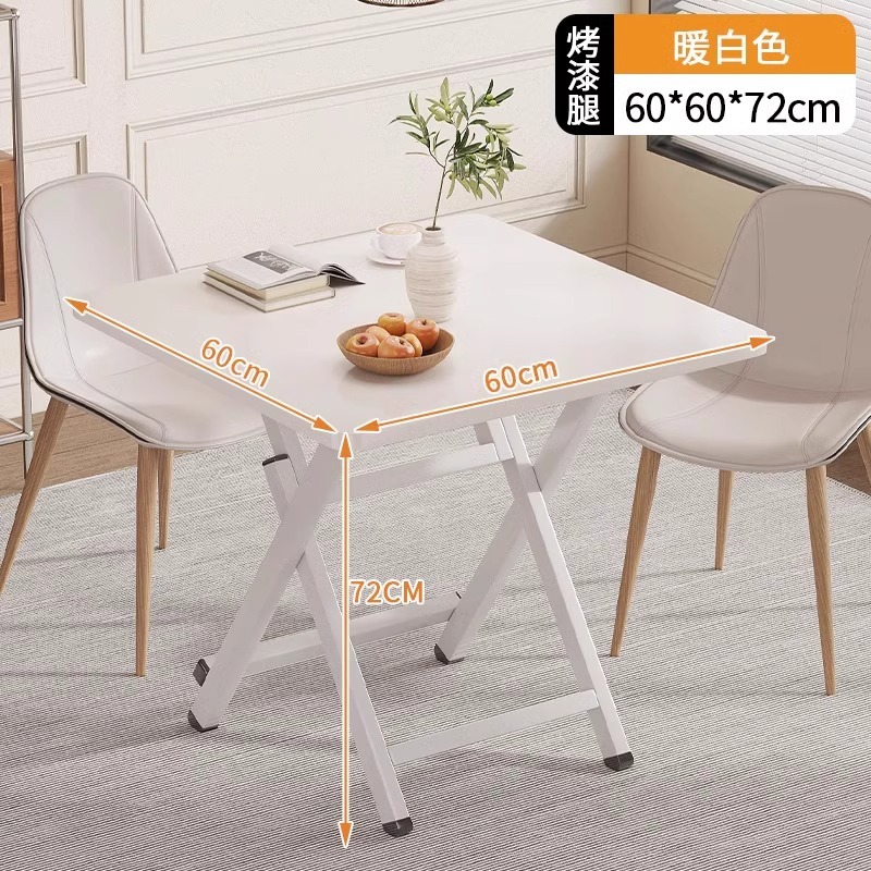 Mesa de comedor plegable, mesa redonda simple, mesa de alquiler, mesa portátil al aire libre, mesa de comedor cuadrada