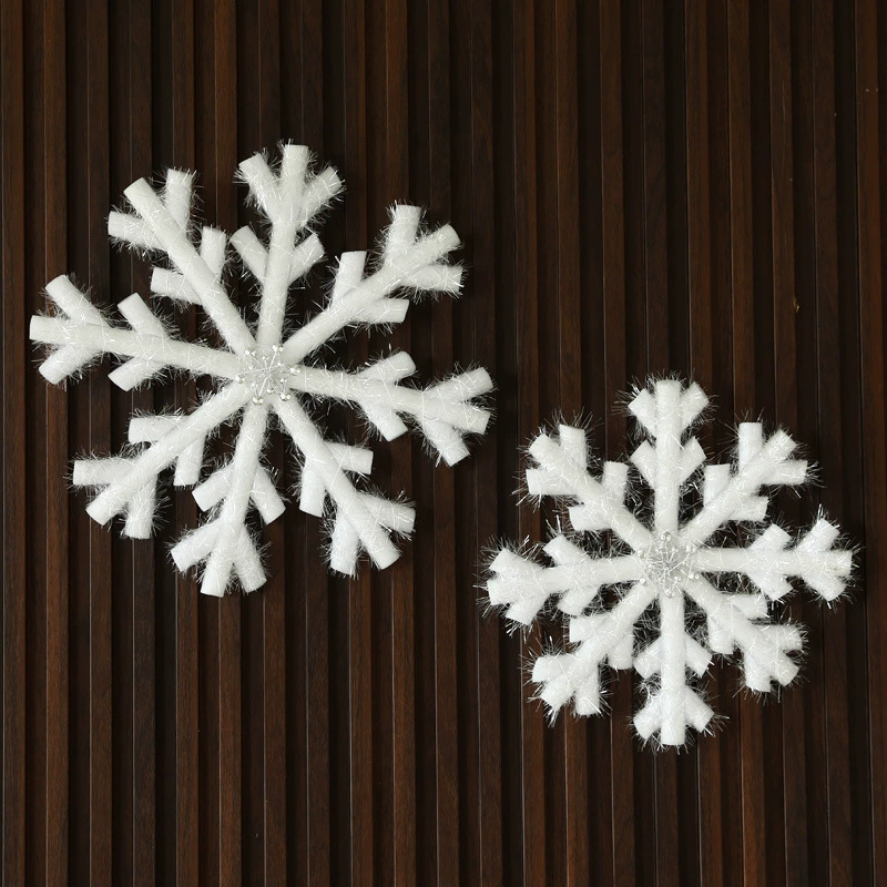 School handheld props for kindergarten, with snowflakes