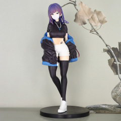 クロスボーダー新品マスク少女ユナフィギュア二次元スタンド美少女モデルデスクトップケース置物