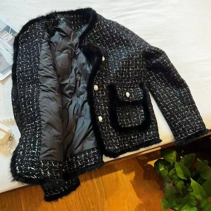 Демисезонная куртка, кардиган, французский стиль, стиль Chanel, увеличенная толщина